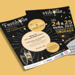 Création du flyer Festibulle festival de champagne Bordeaux, par l'agence Et Voilà Prod à Latresne