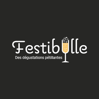 Création du logo du festival de champagne Festibulle, réalisation par l'agence et voilà prod à latresne