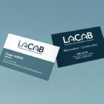 Création carte de visite LACAB, Compagnie Artisanale du Bâtiment, par l'agence et voilà prod à latresne